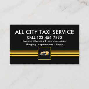 Nieuw Taxi Dienst Zakelijk Profiel Afsprakenkaartje