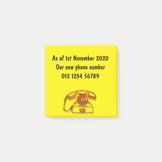 nieuw telefoonnummer post-it® notes (Voorkant)