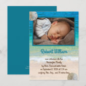 Nieuw thema Baby Son Birth Aankondiging Ocean (Voorkant / Achterkant)