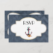 Nieuw thema met anker RSVP (Voorkant / Achterkant)