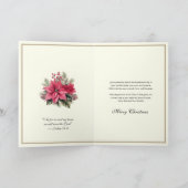 Nieuw thuis bij Christmas Floral Religious Feestdagen Kaart (Binnen)