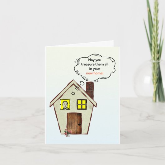 nieuw thuis , gefeliciteerd ! bedankkaart (Voorkant)