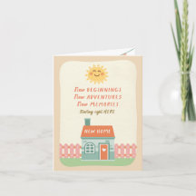 Nieuw thuis Gefeliciteerd Nieuwe AVONTUREN beginne