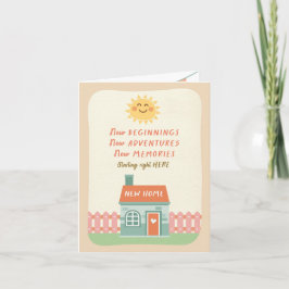 Nieuw thuis Gefeliciteerd Nieuwe AVONTUREN beginne Kaart