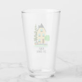 Nieuw thuis / Housewarming gepersonaliseerd  Glas (Achterkant)