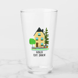 Nieuw thuis / Housewarming gepersonaliseerd  Glas