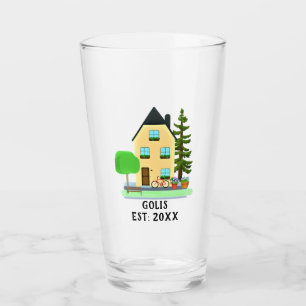 Nieuw thuis / Housewarming gepersonaliseerd Glas