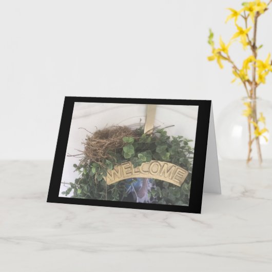 Nieuw thuis kaart (Gele Bloem)