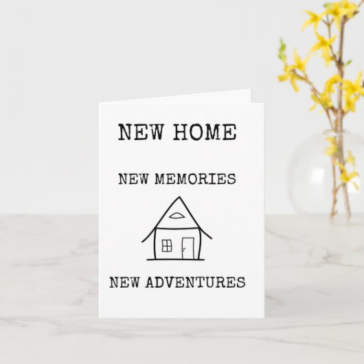 Nieuw Thuis, Nieuwe Herinneringen, Housewarming Ka Kaart (Gele Bloem)