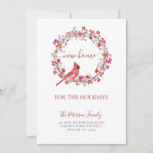 Nieuw thuis voor de feestdagen kerst. aankondiging (Voorkant)