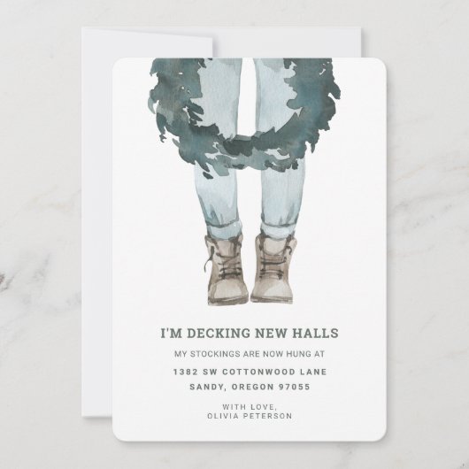 Nieuw thuis voor de Feestdagen | Krans Feestdagenkaart (Voorkant)