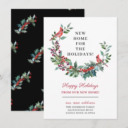 Nieuw thuis voor de feestdagen verhuisbericht kaart (Voorkant / Achterkant)