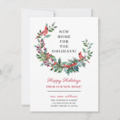 Nieuw thuis voor de feestdagen verhuisbericht kaart (Voorkant)