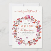 Nieuw thuis voor de kerstvakantie met de moderne t aankondiging (Voorkant)