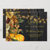 Nieuw thuis voor de Thanksgiving feestdagen Aankondiging (Voorkant / Achterkant)