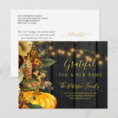 Nieuw thuis voor de Thanksgiving feestdagen Aankondigingskaart (Voorkant / Achterkant)