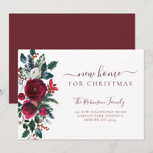 Nieuw thuis voor kerstvakantie onderweg aankondiging (Voorkant / Achterkant)