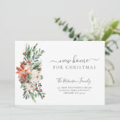 Nieuw thuis voor kerstvakantie onderweg aankondiging (Staand voorkant)