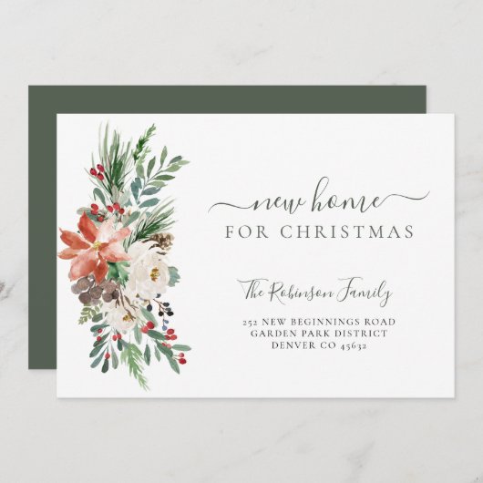 Nieuw thuis voor kerstvakantie onderweg aankondiging (Voorkant / Achterkant)