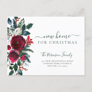 Nieuw thuis voor kerstvakantie onderweg aankondigingskaart