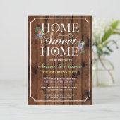 Nieuw thuis zoete thuis huis verwarming houten sle kaart (Staand voorkant)
