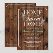 Nieuw thuis zoete thuis huis verwarming houten sle kaart (Voorkant / Achterkant)
