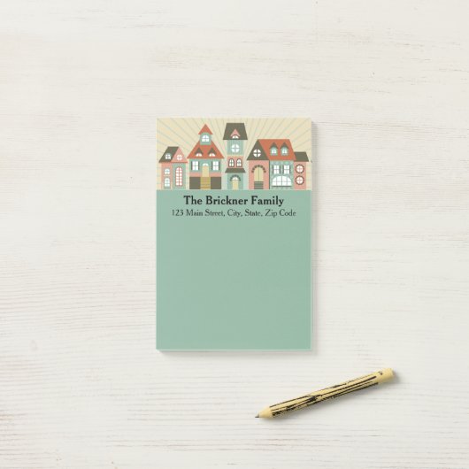 Nieuw thuisadres Aangepaste notebooks Post-it® Notes (Op bureau)