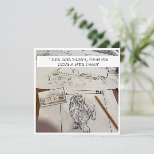 Nieuw thuisadres aankondiging (Staand voorkant)