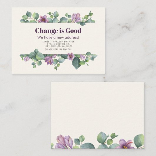 Nieuw thuisadres Aankondiging voor verplaatsing va (Voorkant / Achterkant)