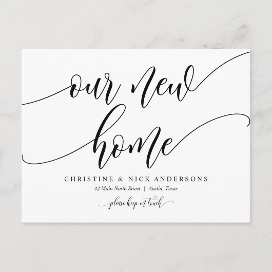 Nieuw thuisadres, Briefkaart kennisgeving verplaat (Voorkant)