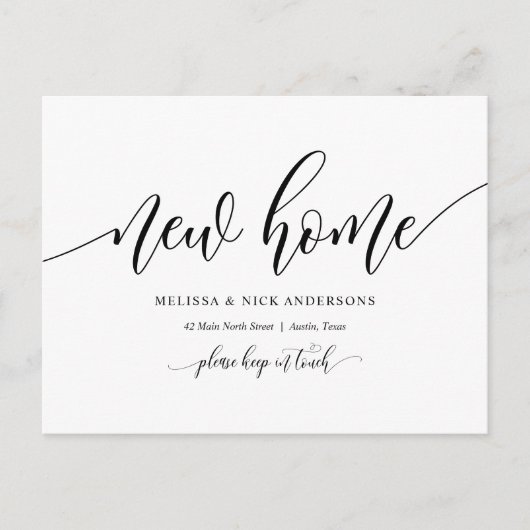 Nieuw thuisadres, Briefkaart kennisgeving verplaat (Voorkant)