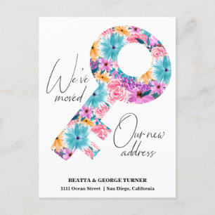 Nieuw thuisadres, Briefkaart kennisgeving verplaat