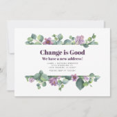 Nieuw thuisadres Eucalyptus verhuizen Aankondiging (Voorkant)