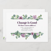 Nieuw thuisadres Eucalyptus verhuizen Aankondiging (Voorkant / Achterkant)