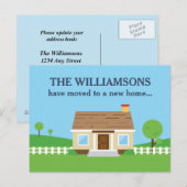 Nieuw thuisadres gewijzigd aankondigingskaart (Voorkant / Achterkant)