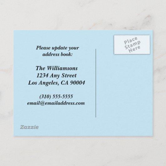 Nieuw thuisadres gewijzigd aankondigingskaart (Achterkant)