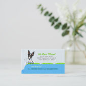 Nieuw thuisadres Happy Dog Blue Visitekaartje (Staand voorkant)