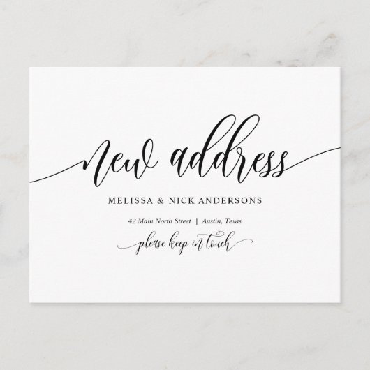 Nieuw thuisadres, kennisgeving verplaatsen briefkaart (Voorkant)