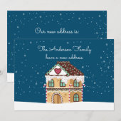 Nieuw thuisadres Kerst Winter We zijn verhuisd Feestdagenkaart (Voorkant / Achterkant)