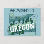 NIEUW THUISADRES Oregon State Illustrated Map Briefkaart (Voorkant)