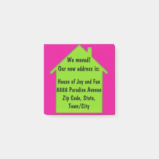 nieuw thuisadres post-it® notes (Voorkant)