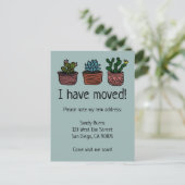 Nieuw Thuisadres Verhuisaankondiging Schattige Cac Briefkaart (Staand voorkant)