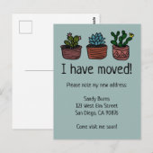 Nieuw Thuisadres Verhuisaankondiging Schattige Cac Briefkaart (Voorkant / Achterkant)