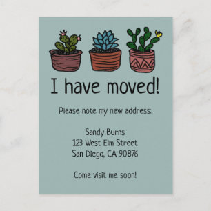 Nieuw Thuisadres Verhuisaankondiging Schattige Cac Briefkaart