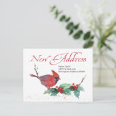 Nieuw thuisadres verplaatst feestdagenkaart (Staand voorkant)