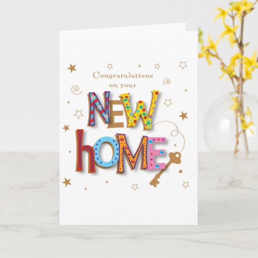 NIEUW THUISNIEUW BEGIN JE LEVEN! KAART (Gele Bloem)