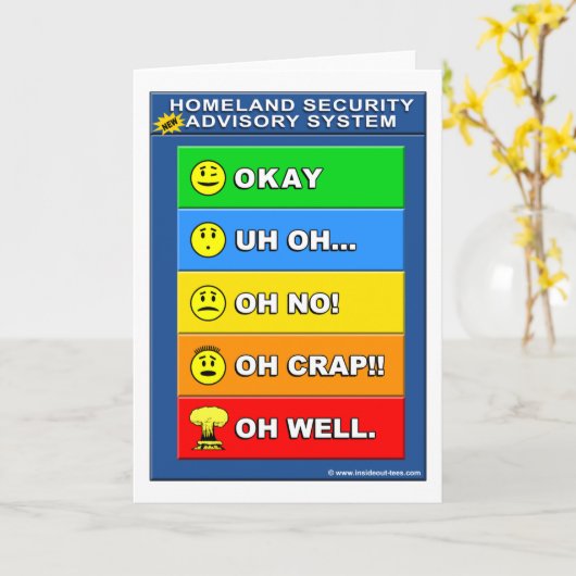 Nieuw thuisveiligheidsadviessysteem - Funny Kaart (Gele Bloem)