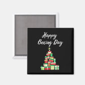 Nieuw Tijdperk Design - Happy Boxing Day met Kerst Magneet (Voorkant / Achterkant)