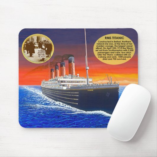 Nieuw Titanic-muispad Muismat (Met muis)