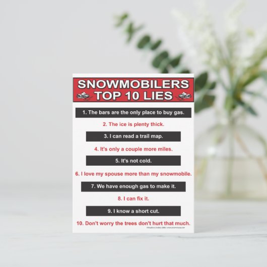 Nieuw-top-10-leugens-groot-rood Briefkaart (Staand voorkant)